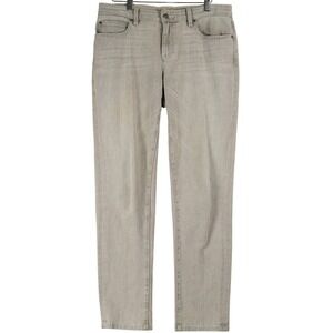 Eileen Fisher Women Beige Denim Jeans Size 6 Slim Fit Cotton Blend